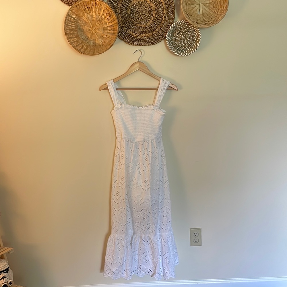 White flowy dress